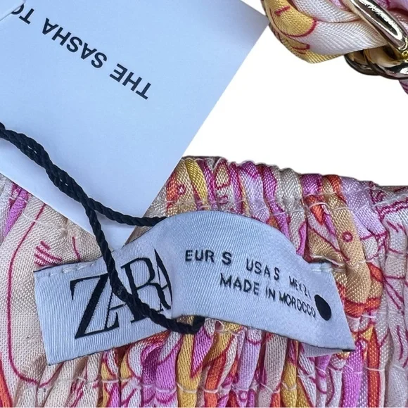 ZARA Paisley Print Crop Top Size Small NWT - Picture 8 of 15